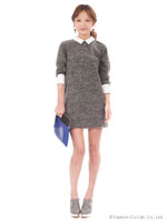 Ax ӂ Vcs[X fB[X Boucle shirts one-piece