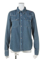 GbNXK[ hJ vg Vc fB[X Xgirl Halfman XG TOUR WASHED DENIM SHIRT