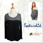 Splendid |Pbg Jbg\[ fB[X XvfBbh N[lbN Drapey Lux Colorblock Boatneck Top