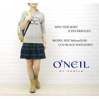 ONEIL OF DUBLIN  J[ - ~j fB[X Ij[Iu_u MINI TIER SKIRT CHECK&amp;SOLID