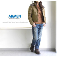 ARMEN JWA WPbg fB[X A[ REVERSIBLE SNAP JACKET WITH DETACHABLE HOOD