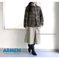 ARMEN  g _bt fB[X A[ WOOL CHECK SHOOTING JACKET