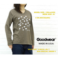 BCB  fB[X ʒGOODWEAR ObhEFA "WILD LIFE" V-NECK L SL T